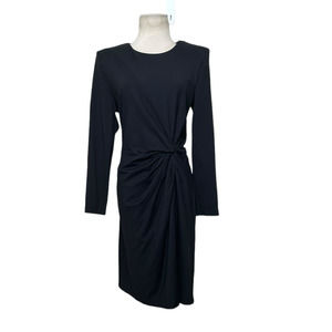 Express black long sleeves front twist sheath mini dress size L